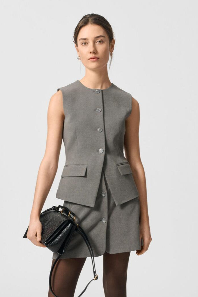 Kendra blazer vest - 057 Dark Grey